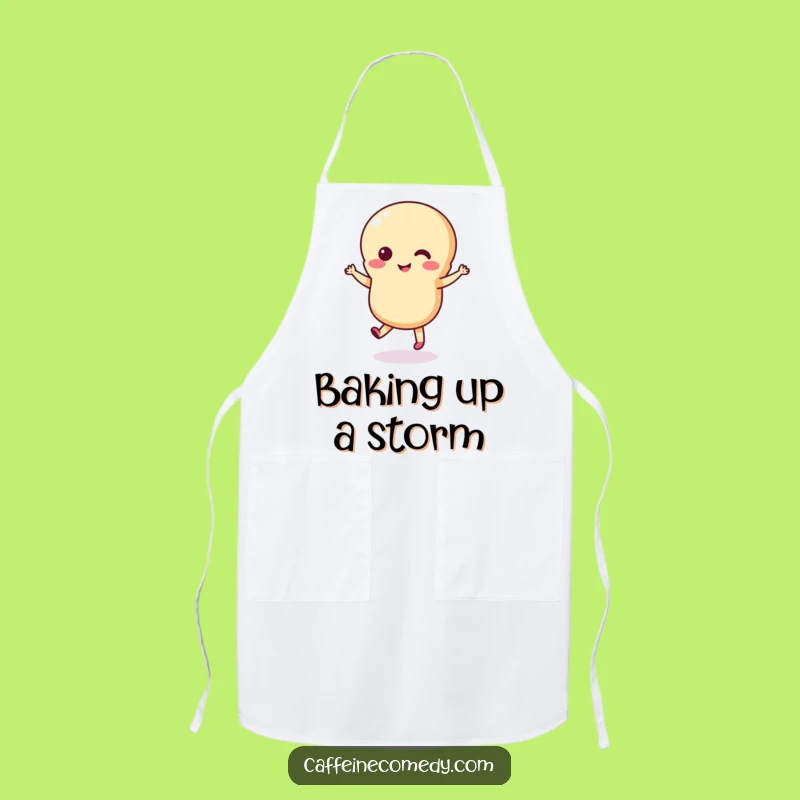 Funny Macaron Dance Apron: Cook or Bake with This Playful Character Chef's Wear, Unique Funny Gift