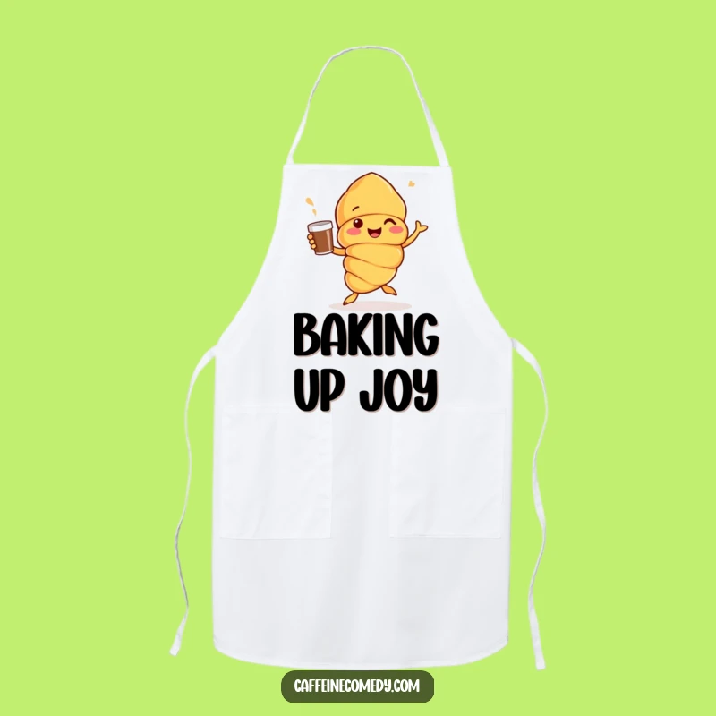 Funny Croissant Chef Apron: Cheerful Kitchen Dancer