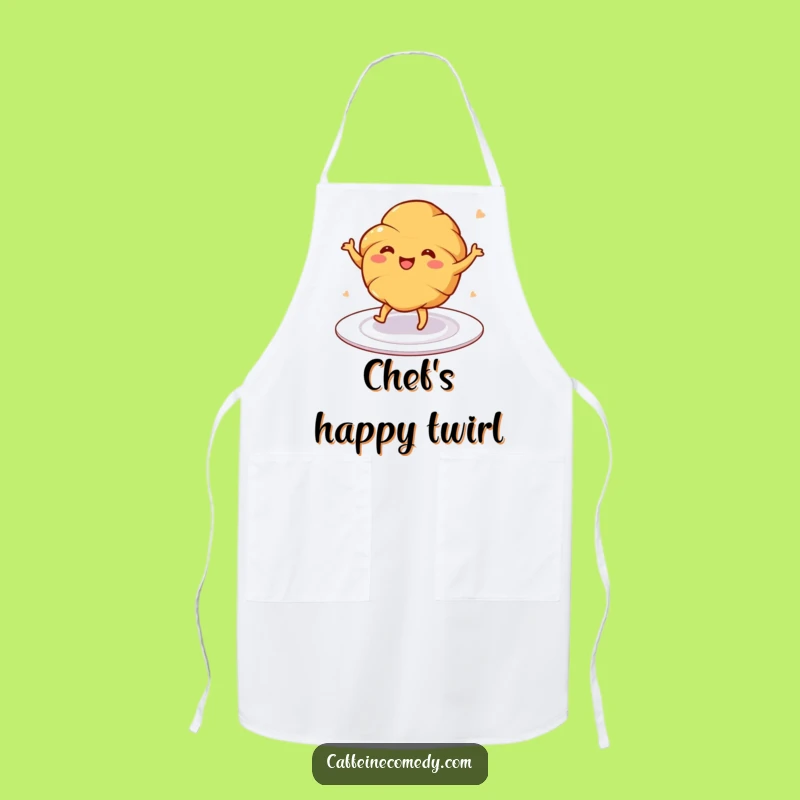 Funny Croissant Dance Apron - Cook with Joy and Laughter!