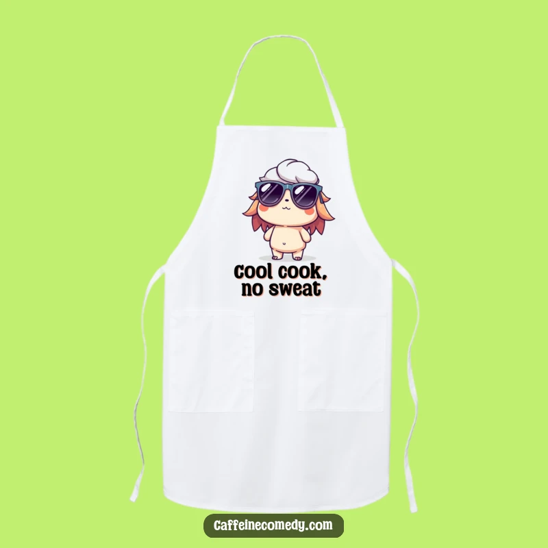 Funny Cold Brew Apron: Cook with Coolness, Relaxed Character Chef Gift