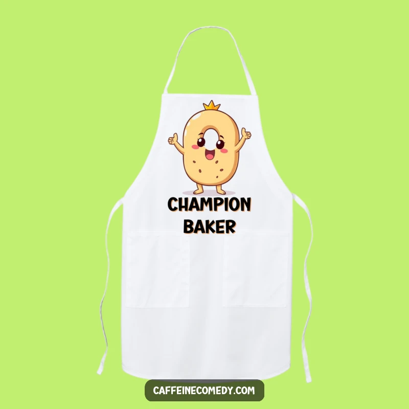 Funny Chef Bagel Apron - Beaming Victory Dance Cooking, Perfect Funny Gift