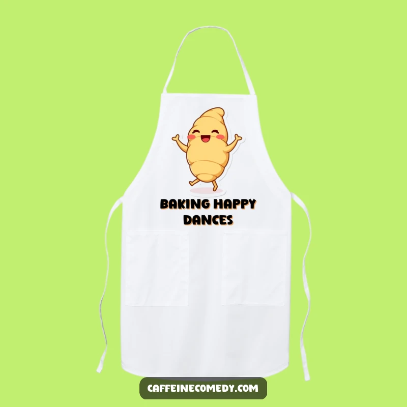 Funny Croissant Dance Apron: Bake with Joy, A Hilarious Present