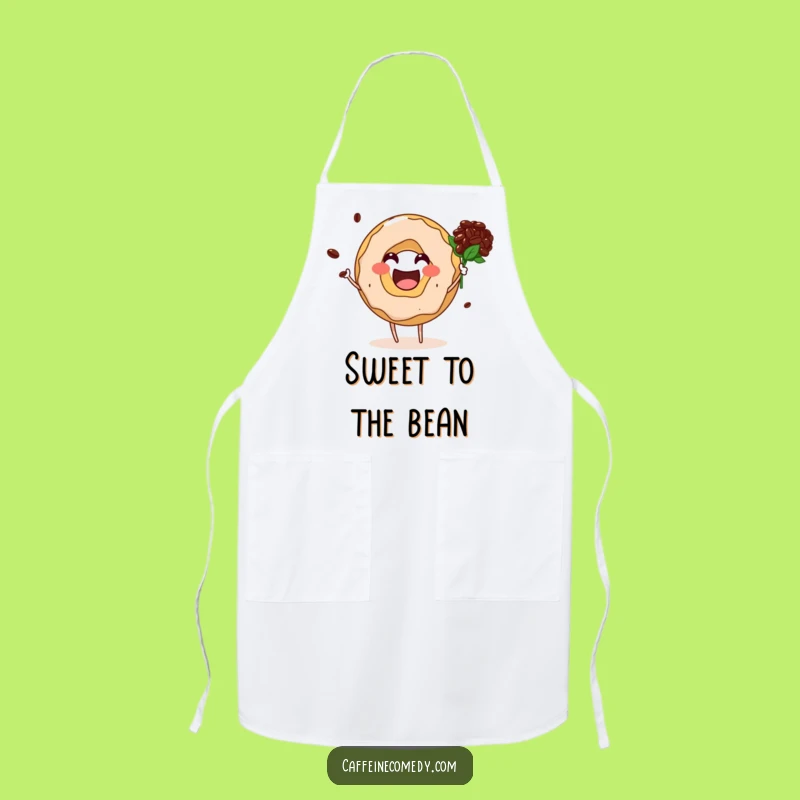 Funny Donut Hole Coffee Bean Bouquet Apron: Cook with Joy and Laughter