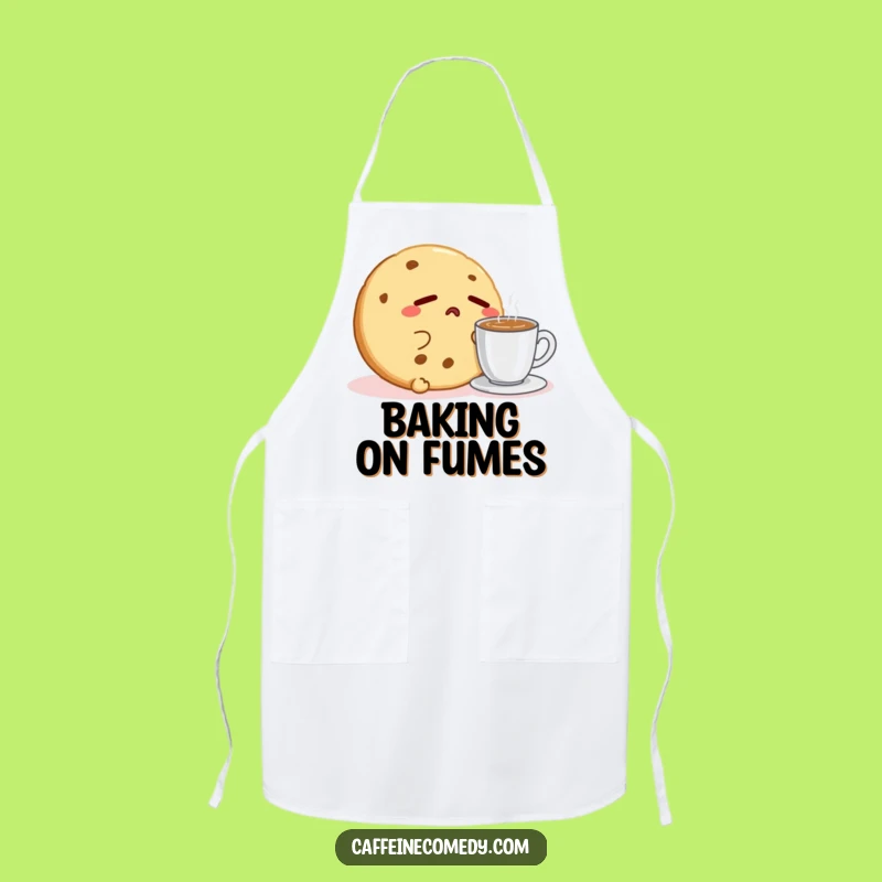 Funny Kawaii Cookie Espresso Apron: Cook with a Sleepy Smile