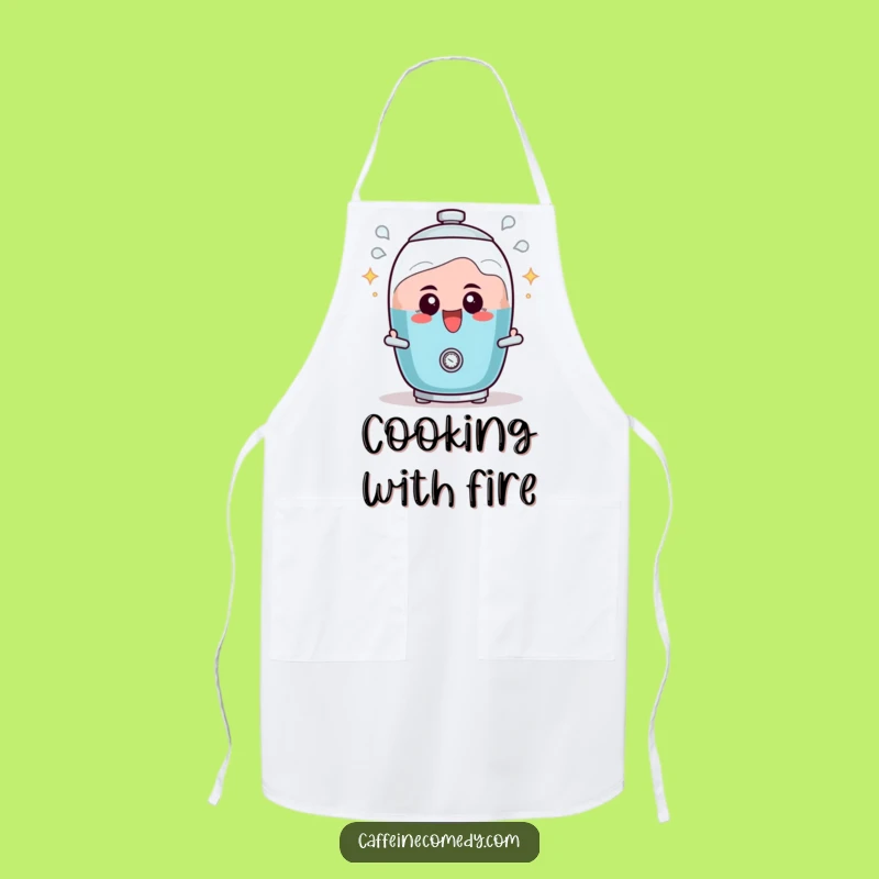 Funny Percolator Apron: Brew with Excitement, Bubbling Character Chef Gift