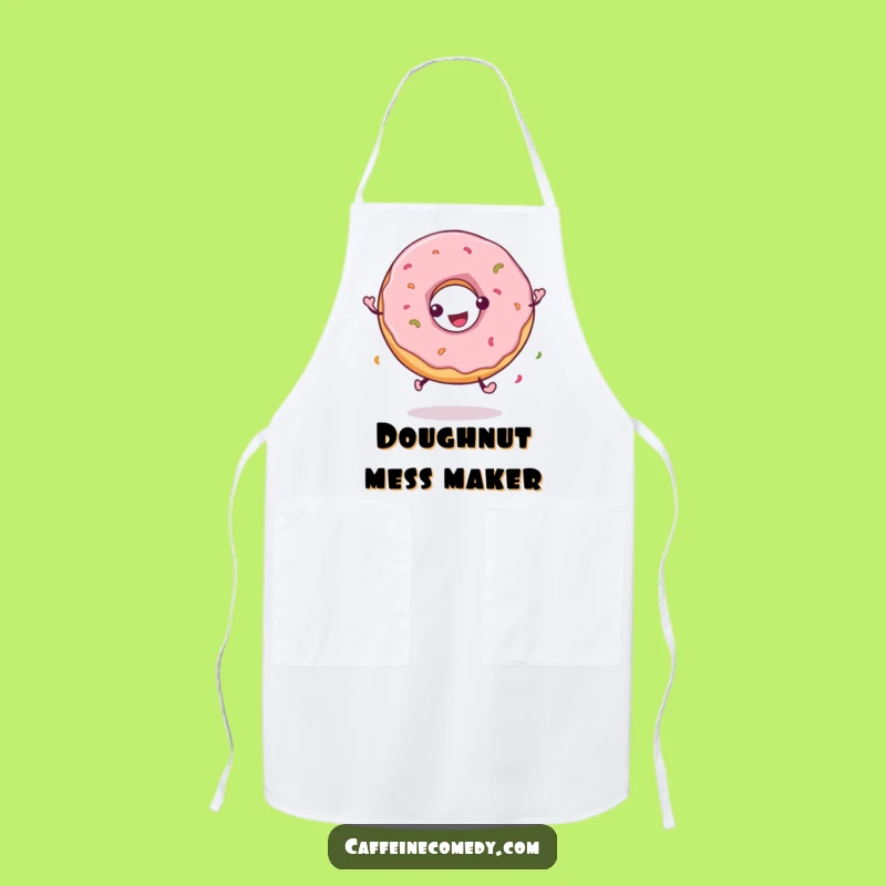 Funny Playful Donut Spinning Apron: Bake with Joy, Serve with Fun!