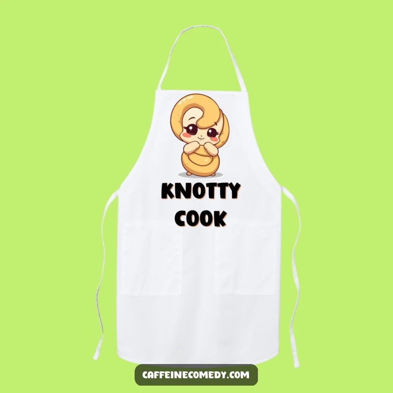 Funny Pretzel Unraveling Apron: Cook with Curiosity, Practical Quirky Funny Gift