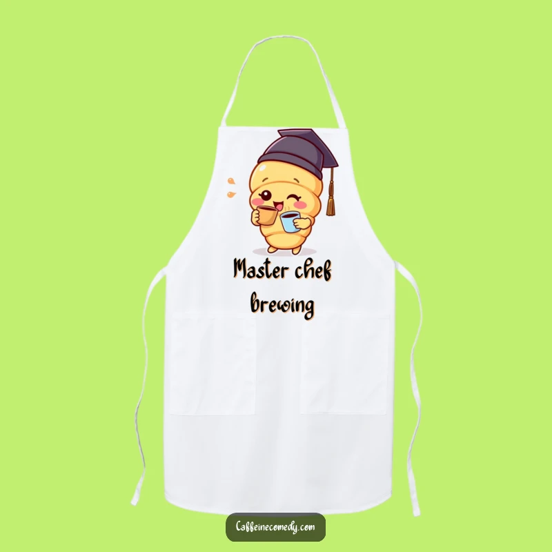Funny Croissant Graduation Apron - Cook Up Success in the Kitchen