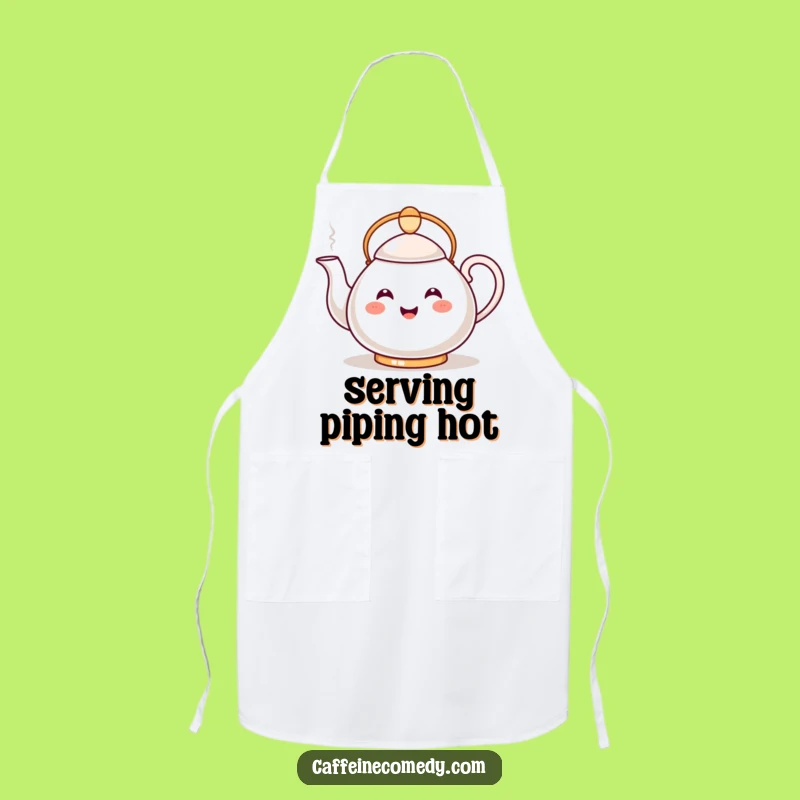Funny Kawaii Teapot Apron: Brew Up Fun in the Kitchen Hilariously!