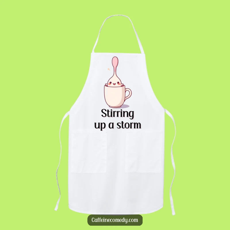 Funny Kawaii Spoon Dance Apron - Cook with Cheer and Playfulness!