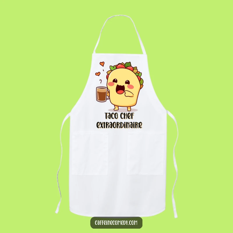 Funny Taco Chef Apron: Fiesta Coffee Maker