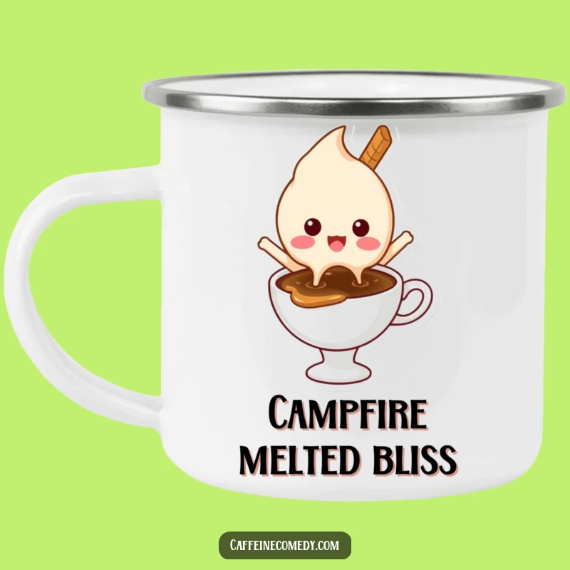 Funny Ice Cream Enamel Camping Mug - Hilarious Outdoor Treat for Coffee Lovers