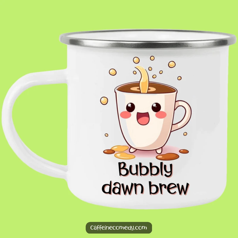 Funny Camp Kawaii Mug - Bubbly Pour Outdoor Cheer, Hilarious Gift