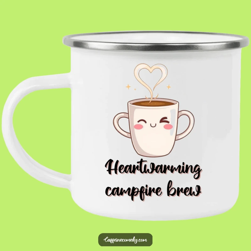 Funny Coffee Mug Love Heart Camping Mug: Durable & Cheerful Adventure Mug, Perfect Funny Gift!