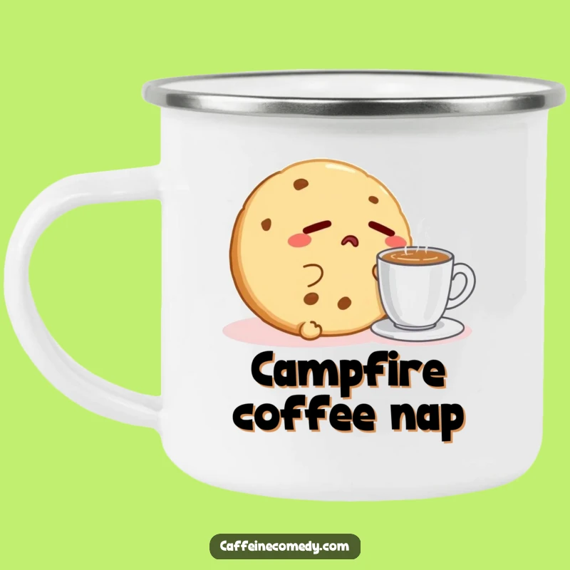 Funny Kawaii Cookie Espresso Camping Mug: Your Morning Boost Companion