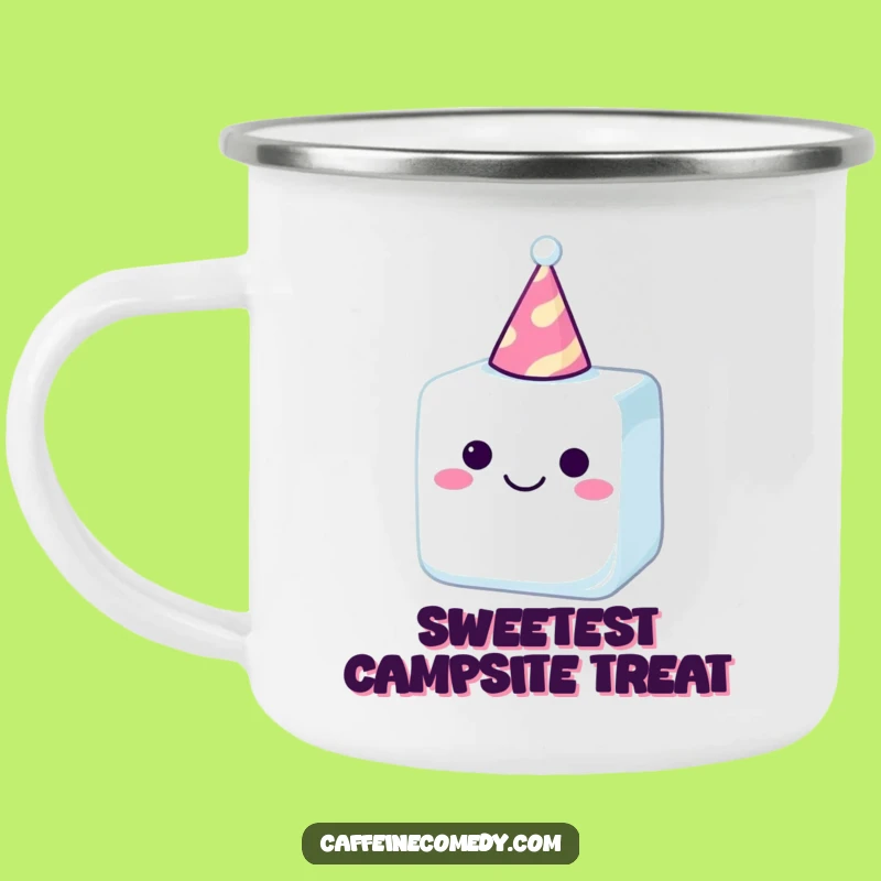 Funny Sugar Cube Party Hat Camping Mug: Adventures Fueled by Sweet Humor