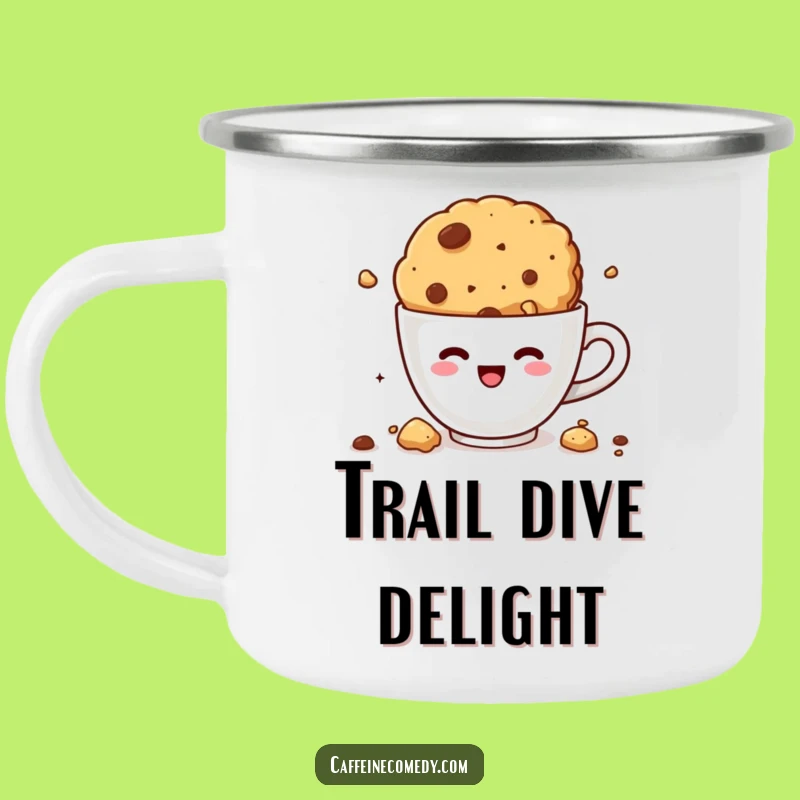 Funny Kawaii Cookie Camping Mug: Durable & Hilarious Outdoor Treat Companion