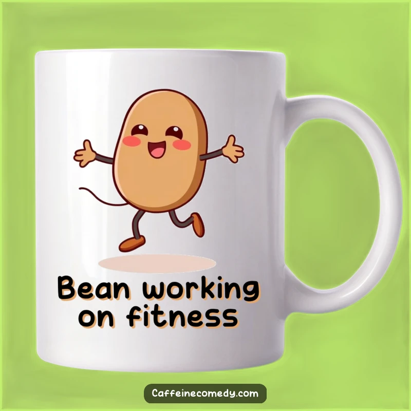 Funny Kawaii Coffee Bean Jumping Rope Mug: A Hilarious Gift for Coffee Lovers