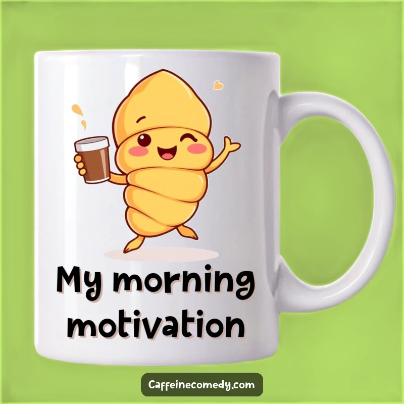 Funny Croissant Jigging Mug: A Cheerful Pastry Coffee Lover Gift