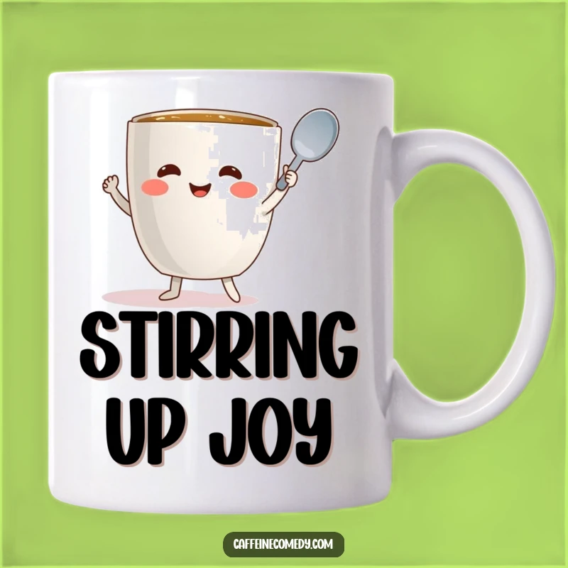 Funny Dancing Mug Spoon Dance Mug: Your Morning Wake-Up Call of Joy