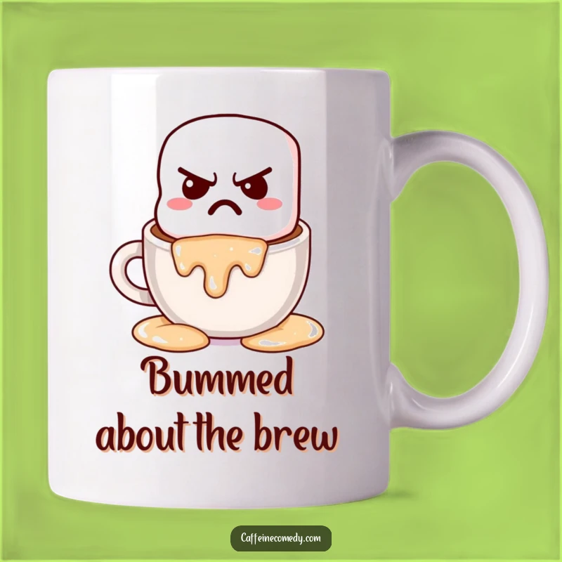 Funny Grumpy Marshmallow Hot Chocolate Mug: Melty Sighs, Perfect Cozy Funny Gift