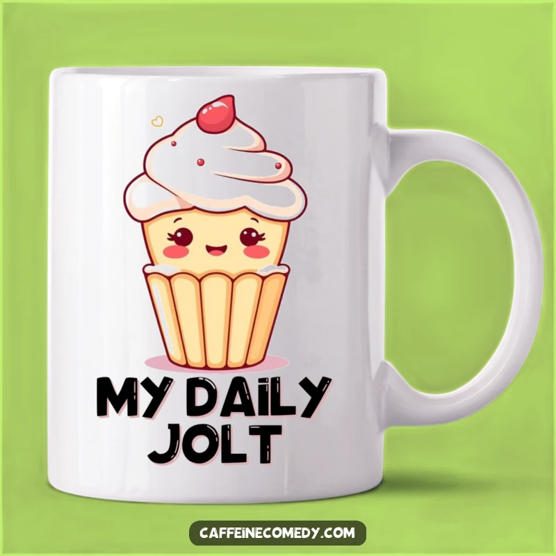 Funny Kawaii Cupcake Mug - Cheerful Wink from Foamy Brew Gift