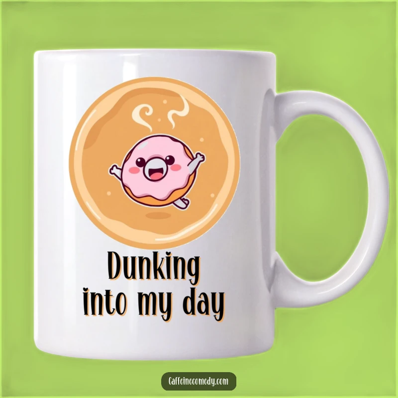 Funny Kawaii Donut Latte Leap Mug: A Sweet and Hilarious Coffee Gift