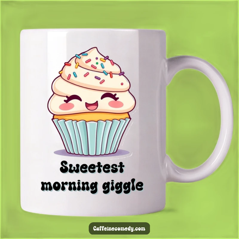 Funny Giggling Cupcake Mug - Sweet & Humorous Treat Gift!