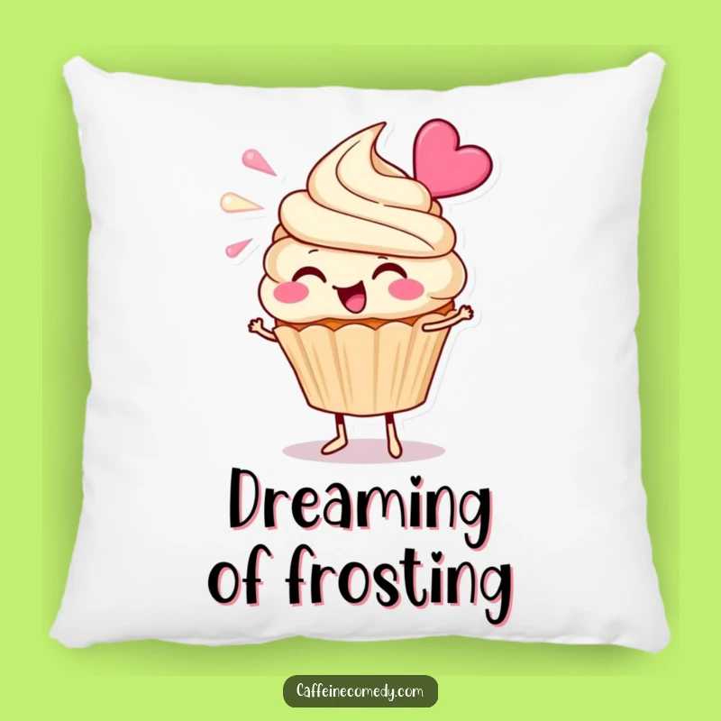 Funny Cupcake Frosting Pillow: Cozy Character Blowing Frosting, Comforting Gift
