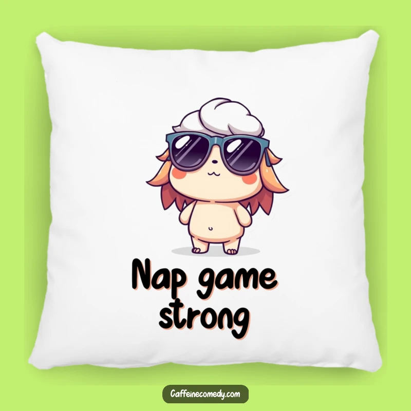 Funny Cold Brew Pillow: Comfy Relaxation with a Cool Character Design