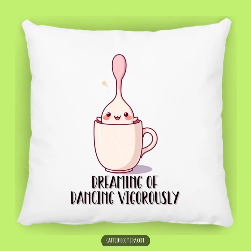 Funny Kawaii Spoon Dance Pillow - Cozy Comfort with a Cheerful Twist