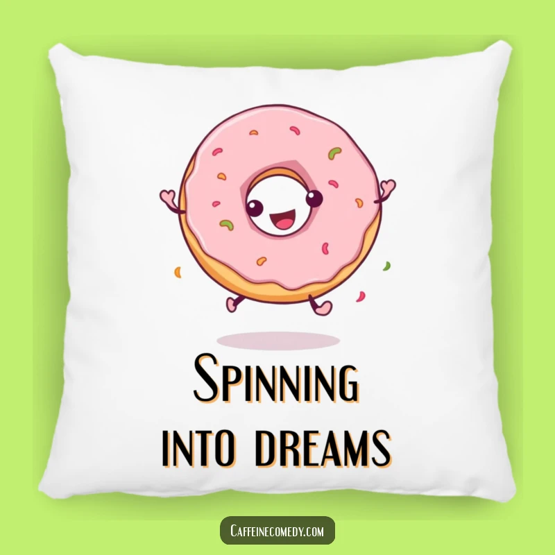 Funny Playful Donut Spinning Pillow: Cuddle Up with Sweet Character Comfort!