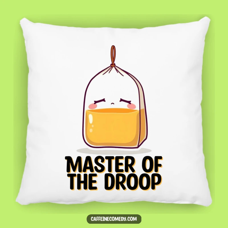 Funny Sleepy Tea Bag Pillow: Huggable Comfort with Hilarious, Droopy Charm