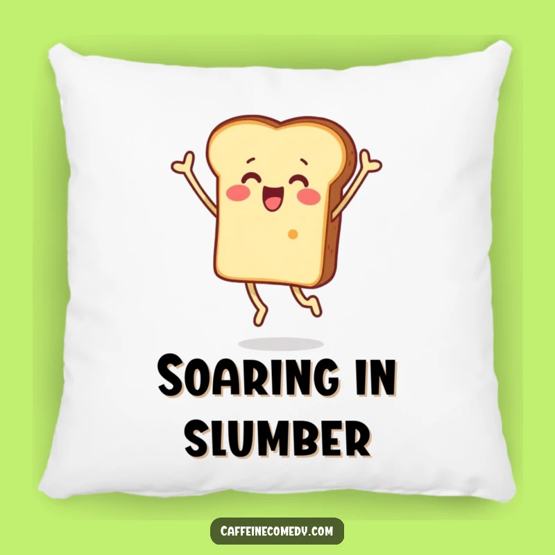Funny Surprised Toast Jumping Pillow: Cuddle Up with Shockingly Happy Comfort!