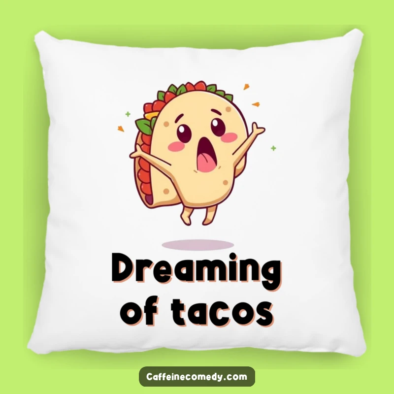 Funny Taco Cartwheel Pillow: Cozy Surprised Character, Soft & Hilarious!