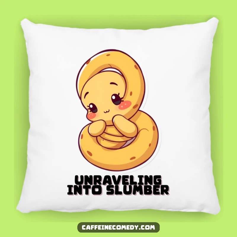 Funny Unraveling Pretzel Pillow: Cozy Character Unraveling Itself, Comforting Gift