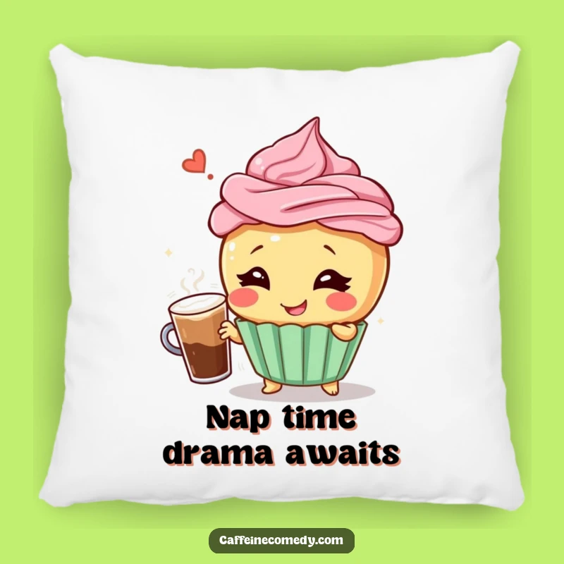 Funny Cupcake Coffee Pillow - Cozy Comfort with a Hilarious Giggling Twist