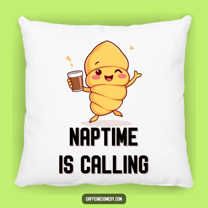 Funny Croissant Hug Pillow: Cheerful Coffee Break Comfort