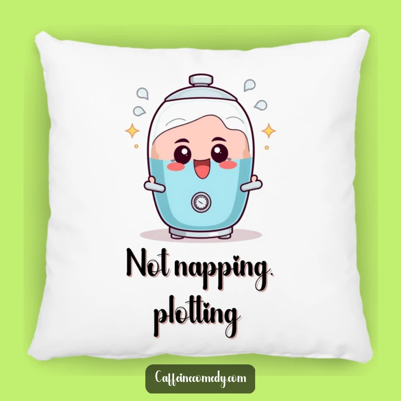 Funny Percolator Pillow: Comfy Excitement with a Bubbling Character