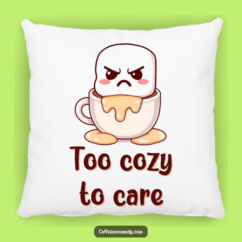Funny Grumpy Marshmallow Hot Chocolate Pillow: Cozy Comfort & Sweet Sighs, Ideal Funny Gift