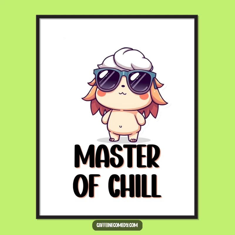 Funny Cold Brew Digital Art: Cool Character Print for Instant Humorous Decor