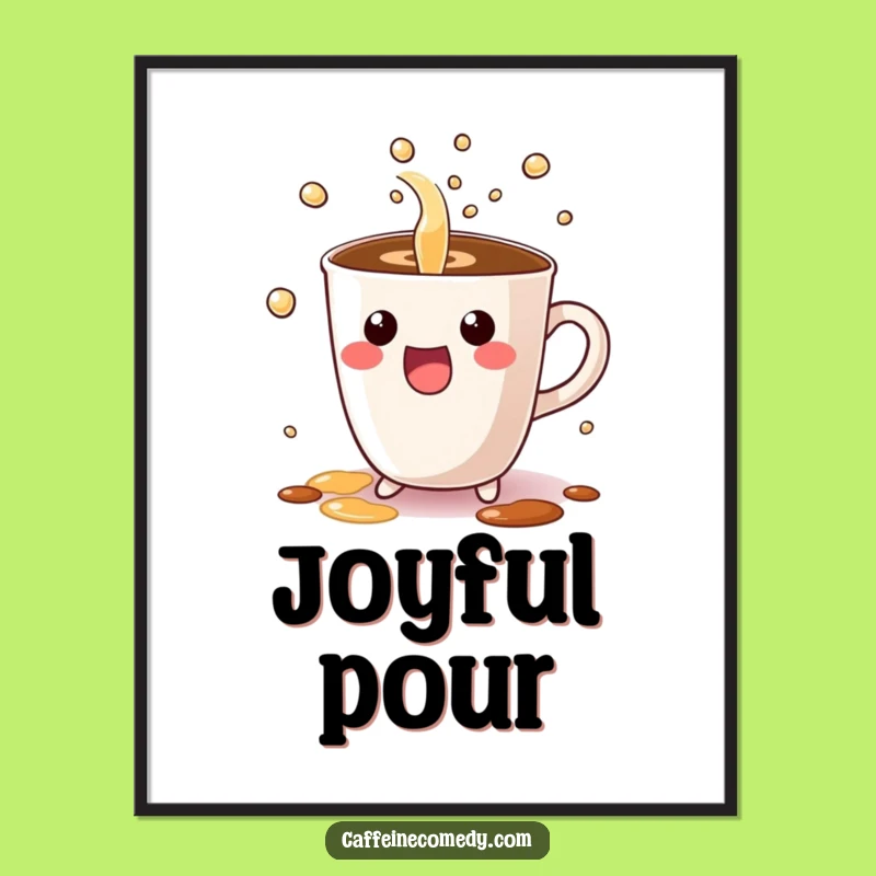 Funny Kawaii Coffee Art - Bubbly Pour Decor, Instant Humorous Gift