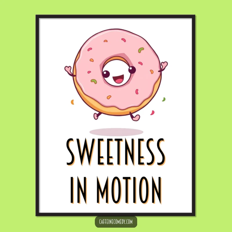 Funny Playful Donut Spinning Digital Art: Instant Sweet & Fun Decor!