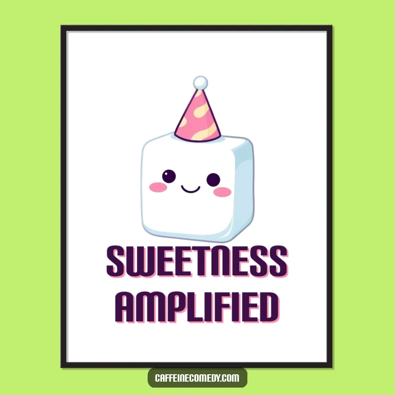 Funny Sugar Cube Party Hat Digital Art: Instant Joyful Decor Upgrade