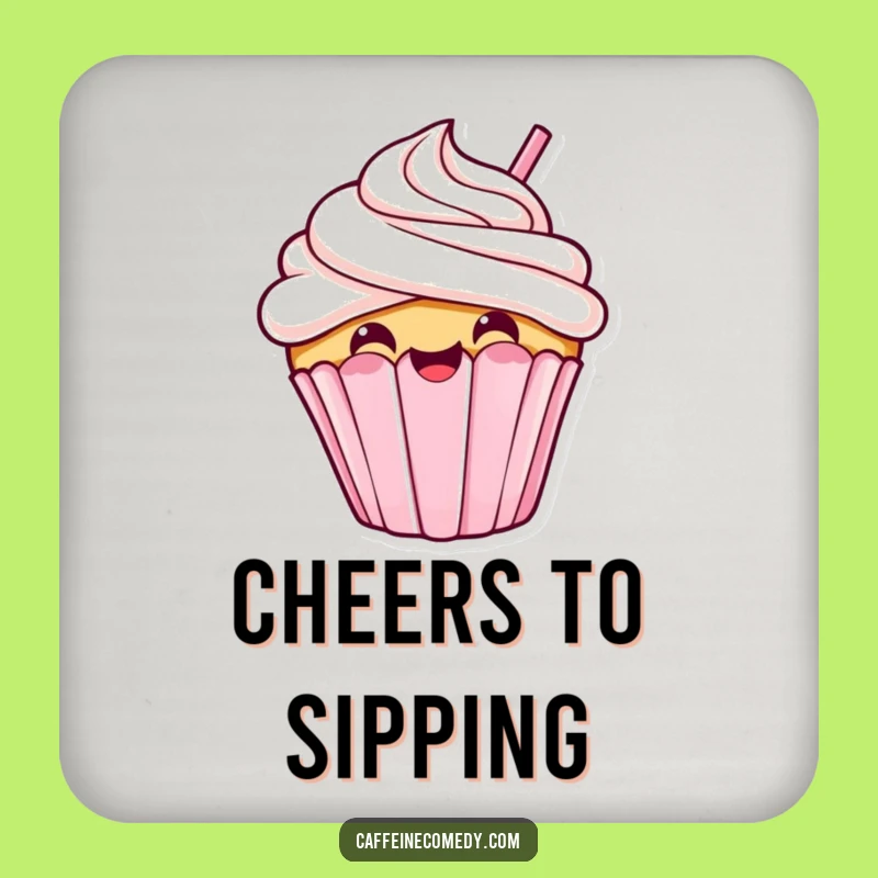 Funny Kawaii Cupcake Coasters: Protect Surfaces with Sweet & Hilarious Art