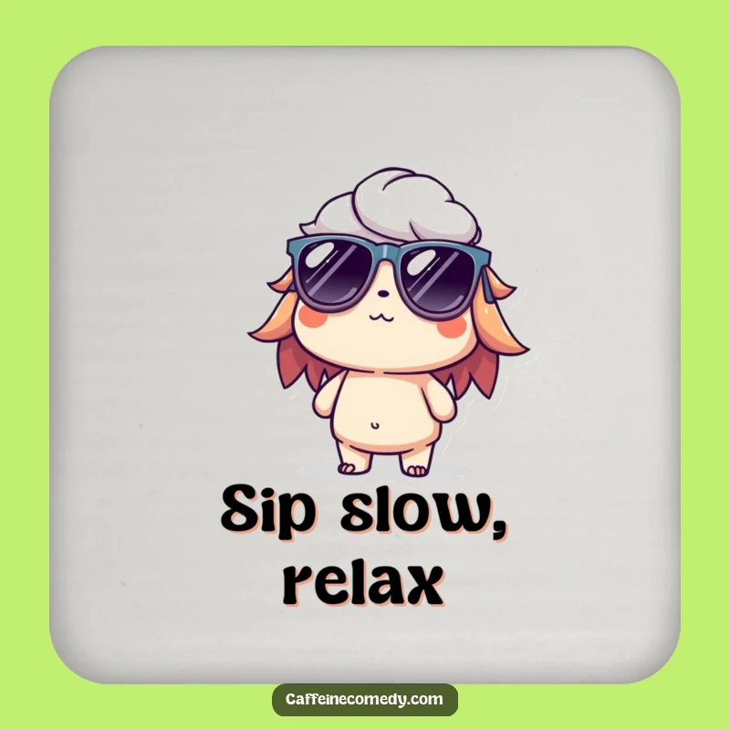 Funny Cold Brew Coaster: Protect Surfaces with a Cool, Relaxed Character