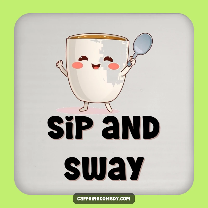 Funny Dancing Mug Spoon Dance Coaster: Protect Surfaces with Playful Style
