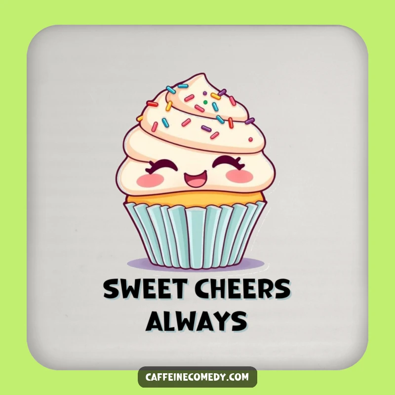 Funny Giggling Cupcake Coasters - Protect Your Table with Sweetness!