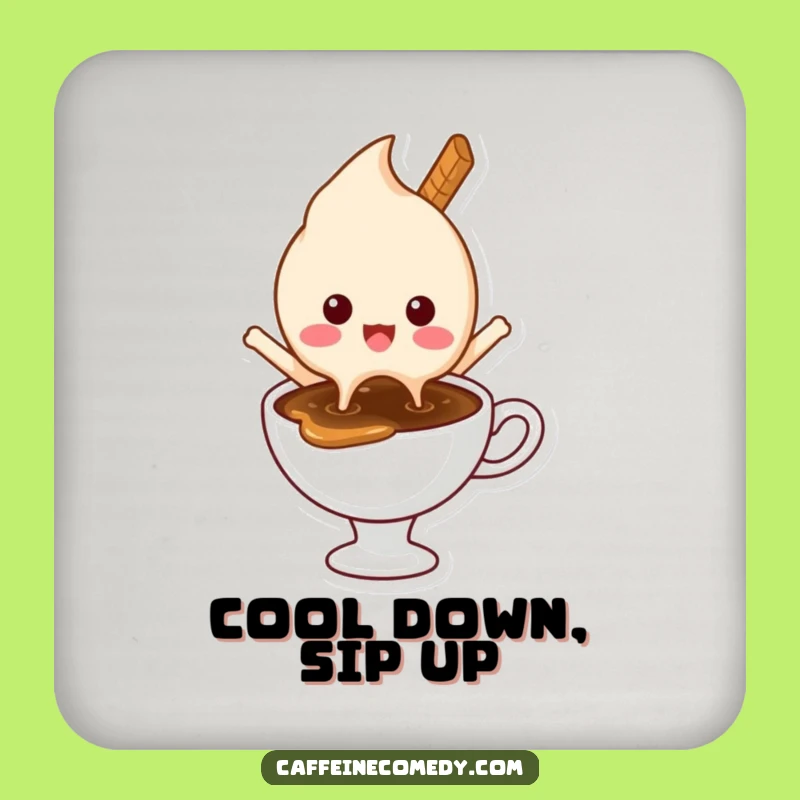 Funny Ice Cream Coffee Coaster Set - Hilarious Protection with a Sweet Touch
