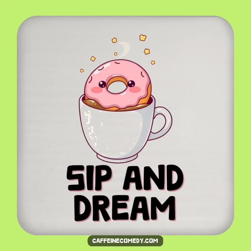 Funny Kawaii Donut Coasters: Protect Surfaces with Sweet & Hilarious Art